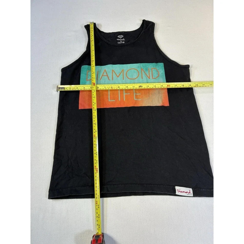 Diamond Supply Co Men's Tank Top Black Diamond Life‎ Graphic Size Medium